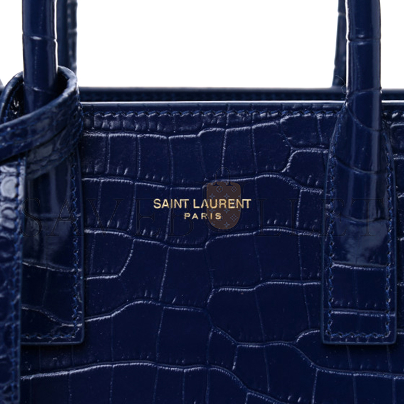 Y*L blue croc embossed leather nano classic sac de jour tote 392035dnd1n4150 (22*18*10.5cm)